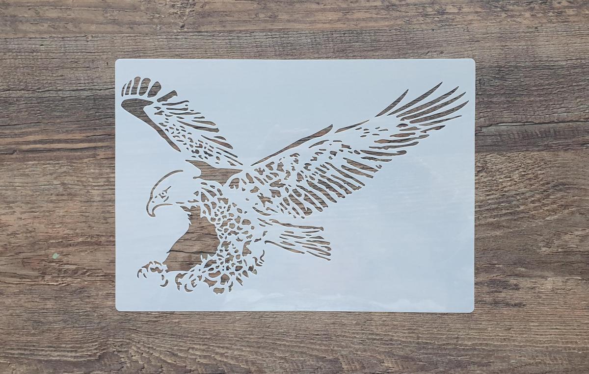 Schablone fliegender Adler II DIN A 4